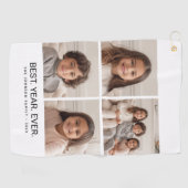 4フォトコラージュのミニマル最高のリスト – 年間 ゴルフタオル (横)