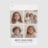 4フォトコラージュのミニマル最高のリスト – 年間 ゴルフタオル (正面)