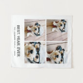 4フォトコラージュのミニマル最高のリスト – 年間 タペストリー (正面(横))