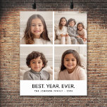 4フォトコラージュのミニマル最高のリスト – 年間 ポスター<br><div class="desc">写真やお気に入りの写真を使って、友達と共有するおもしろいを保存する。スナップショットとデザインブロックのみを持つミニマル文字。</div>
