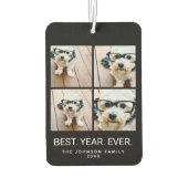 4フォトコラージュのミニマル最高のリスト- Ever Black カーエアーフレッシュナー (裏面)