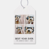 4フォトコラージュのミニマル最高のリスト- Ever Black ギフトタグ (正面)