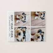 4フォトコラージュのミニマル最高のリスト- Ever Black ジグソーパズル (横)