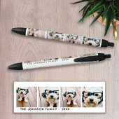 4フォトコラージュのミニマル – 名前の追加 黒ボールペン
