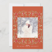 4フォトコラージュのレトロモダンクリスマス シーズンカード (裏面)