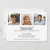 4フォトコラージュの名前(スクリプト内) – 卒業 招待状 (裏面)