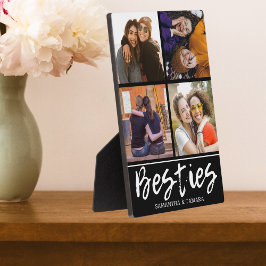 4フォトコラージュのBFF名ブラック フォトプラーク