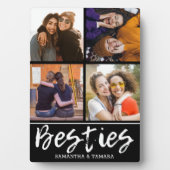 4フォトコラージュのBFF名ブラック フォトプラーク (正面)