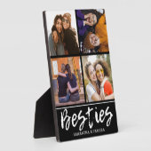 4フォトコラージュのBFF名ブラック フォトプラーク (側面)