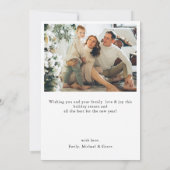 4フォトコラージュエレガントクリスマスホリデーカード 招待状 (裏面)