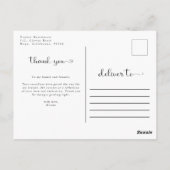 4フォトコラージュエレガント卒業ありがとう ポストカード (裏面)