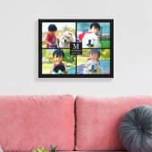 4フォトコラージュカスタマイズとモノグラム キャンバスプリント (インサイチュ (リビング))