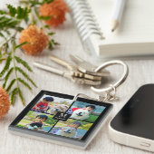 4フォトコラージュカスタマイズとモノグラム キーホルダー (正面右)