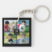 4フォトコラージュカスタマイズとモノグラム キーホルダー (裏面)