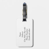 4フォトコラージュカスタマイズとモノグラム ラゲッジタグ (裏面縦)