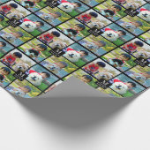 4フォトコラージュカスタマイズとモノグラム ラッピングペーパー (角)