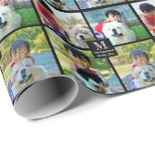 4フォトコラージュカスタマイズとモノグラム ラッピングペーパー (ロールコーナー)