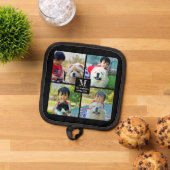 4フォトコラージュカスタマイズとモノグラム 鍋敷き (トップダウン)