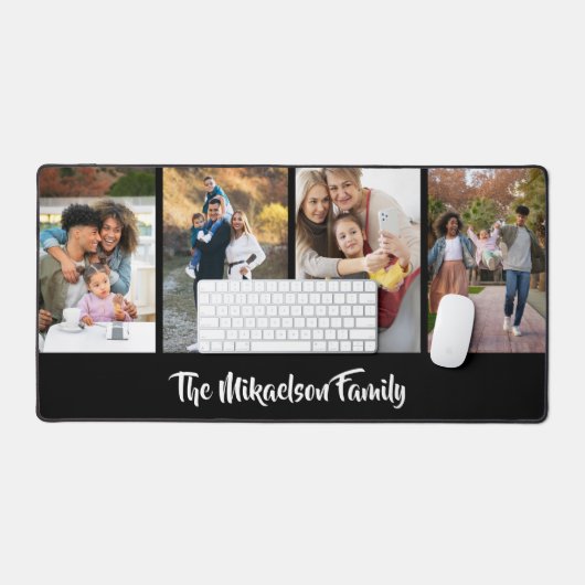 4フォトコラージュカスタムギフト デスクマット (キーボード&マウス)
