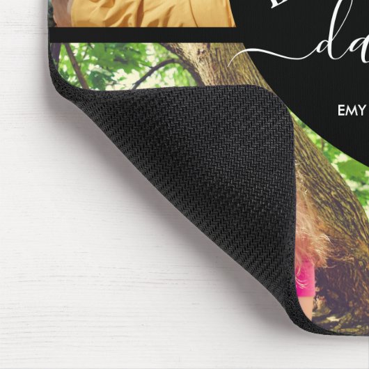 4フォトコラージュカスタム文字パーソナライズされたパパ マウスパッド (コーナー)