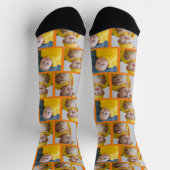 4フォトコラージュテンプレート独自のおもしろいを作成 ソックス (上部)