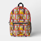 4フォトコラージュテンプレート独自のおもしろいを作成 プリントバックパック (正面)