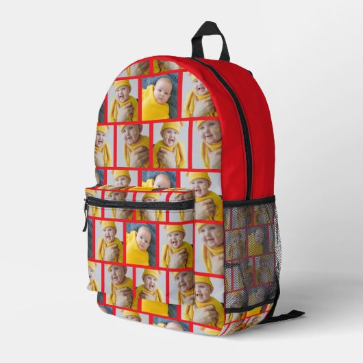 4フォトコラージュテンプレート独自のおもしろいを作成 プリントバックパック (裏面右端)