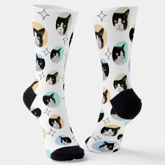 4フォトコラージュテンプレート独自のおもしろいペット ソックス (傾斜あり)