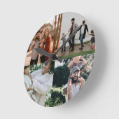 4フォトコラージュテンプレート ラウンド壁時計 (傾斜)