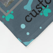 4フォトコラージュドッグペットパーソナライズされたカスタム フリースブランケット (角)