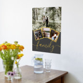 4フォトコラージュパーソナライズされたファミリータイポグラフィ 箔ポスター (レイダウン (キッチン))