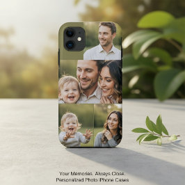 4フォトコラージュパーソナライズされたファミリー写真 iPhone 11 ケース