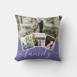 4フォトコラージュパーソナライズされたファミリー クッション