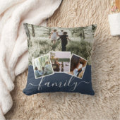 4フォトコラージュパーソナライズされたファミリー クッション (ブランケット)