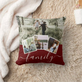 4フォトコラージュパーソナライズされたファミリー クッション (ブランケット)