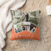 4フォトコラージュパーソナライズされたファミリー クッション (ブランケット)