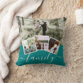 4フォトコラージュパーソナライズされたファミリー クッション (ブランケット)