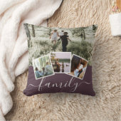 4フォトコラージュパーソナライズされたファミリー クッション (ブランケット)