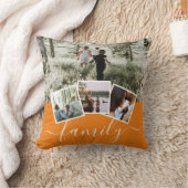 4フォトコラージュパーソナライズされたファミリー クッション (ブランケット)