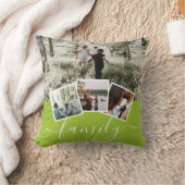 4フォトコラージュパーソナライズされたファミリー クッション (ブランケット)