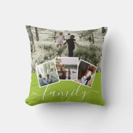 4フォトコラージュパーソナライズされたファミリー クッション