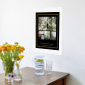 4フォトコラージュパーソナライズされたファミリー 箔ポスター (レイダウン (キッチン))