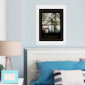 4フォトコラージュパーソナライズされたファミリー 箔ポスター (インサイチュ (寝室))