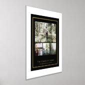 4フォトコラージュパーソナライズされたファミリー 箔ポスター (レイダウン)