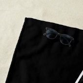 4フォトコラージュパーソナライズされたフィルムストリップブラック ビーチタオル (インサイチュ)