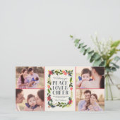 4フォトコラージュフェスティバルフレームクリスマス シーズンカード (スタンド正面)