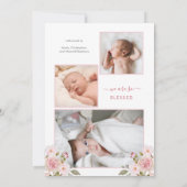 4フォトコラージュフローラガール生誕発表 案内状 (裏面)