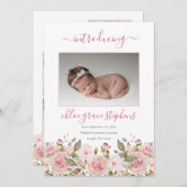 4フォトコラージュフローラガール生誕発表 案内状 (正面/裏面)