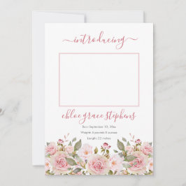 4フォトコラージュフローラガール生誕発表 案内状