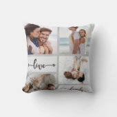 4フォトコラージュプリントモダン白枕 クッション (正面)